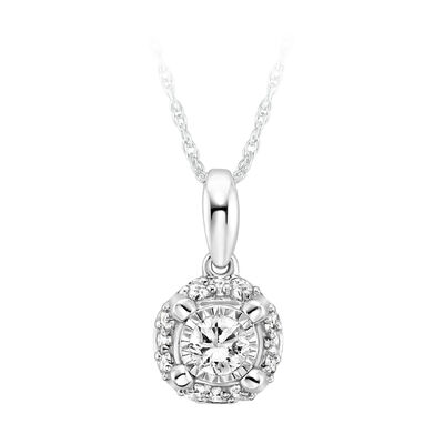 3/8 ct. tw. Diamond Pendant in 10K White Gold