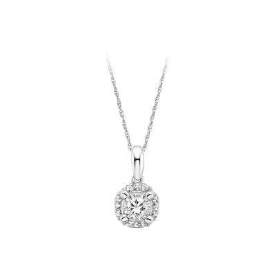 3/8 ct. tw. Diamond Pendant in 10K White Gold