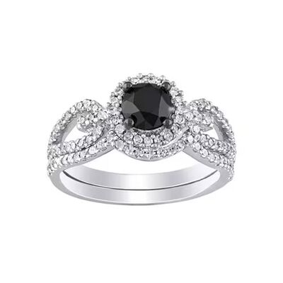 1/2 ct. tw. Yellow Diamond Stud Earrings with Garnet Accents in 10K Yellow Gold