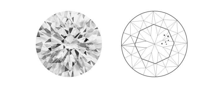 Slightly Included diamond diagram